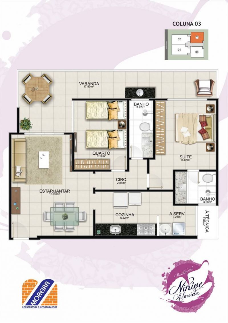  - Apartamento, 98,90m², à venda em Guarapari