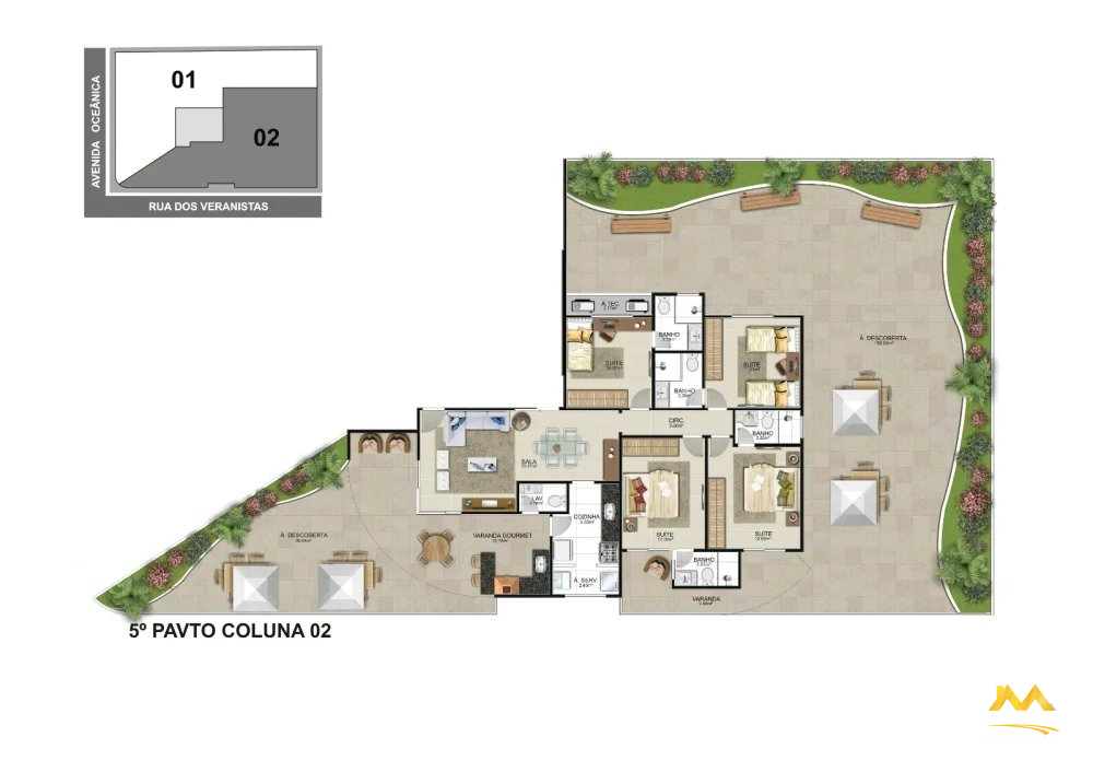  - Apartamento com 4 quartos, à venda em Guarapari, Praia do Morro